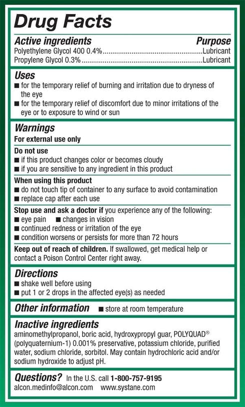 Systane Ultra Lubricant Eye Drops