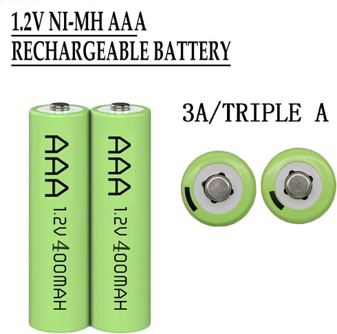 12 Packs 1.2V AAA 400mAh Ni-MH Rechargable Batteries for Garden Landscaping Solar Lights (AAA Size Cell)
