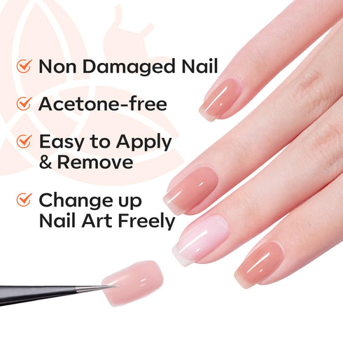 modelones Lamp Free Peel off Gel Base Coat, Easy Removal Foundation for Gel Nail Polish, 10ml