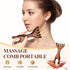 Wooden Massage Comb, Meridian Massage Combs, Manual Scalp Massager,Guas Sha Tools for Head Face Eye Nose Jaw and Neck