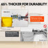 Vgo... 1-Pair Reusable Household Gloves, Extra Thickness Rubber Dishwashing Gloves, Long Sleeves, Size S, Yellow