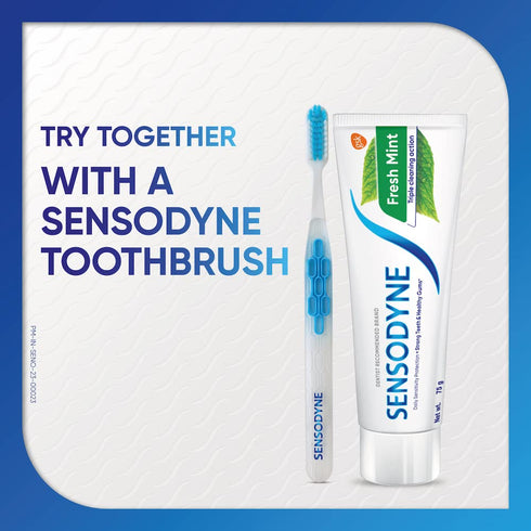 Sensodyne Fresh Mint Toothpaste, 75g, for Sensitive Teeth and Fresh Breath, Pack of 1