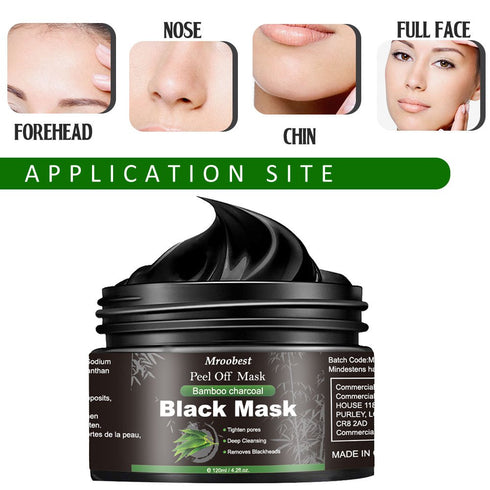 Peel Off Face Mask - Charcoal Peel Off Black Mask for Deep Cleansing and Blackhead Purifying