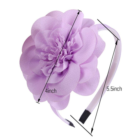 XIMA 10pcs Chiffon Flower Headbands - Hair Accessories for Kids, Children, Teens, Toddlers