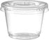 Portion Cups with Lids, 1 Ounce, 100 Pack Disposable Plastic Cups for Meal Prep, Salad Dressing, & Medicine