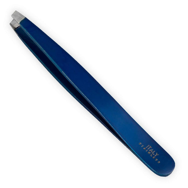 Italy Deluxe Slant Tip Tweezers, Stainless Steel for Eyebrow Shaping and Hair Removal