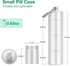 Opret Keychain Pill Holder, Waterproof Small Metal Pill Case with 3 Compartments for Travel (Silver)