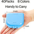 ZENFUN 40 Packs Retainer Case with Vent Holes - Dental Storage Container Box for Aligners, 8 Colors