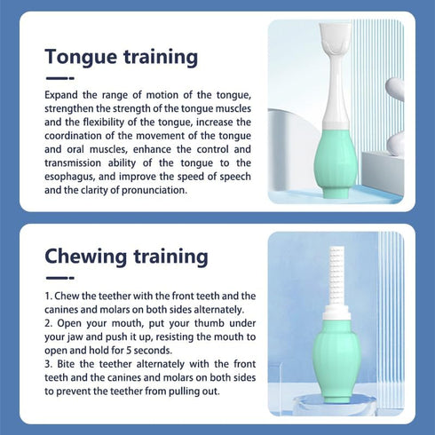 Hobcoyrs 3 Oral Motor Stimulation kit with Soft Textured Interchangeable Heads, Sensory Needs, Support Speech, Gentle