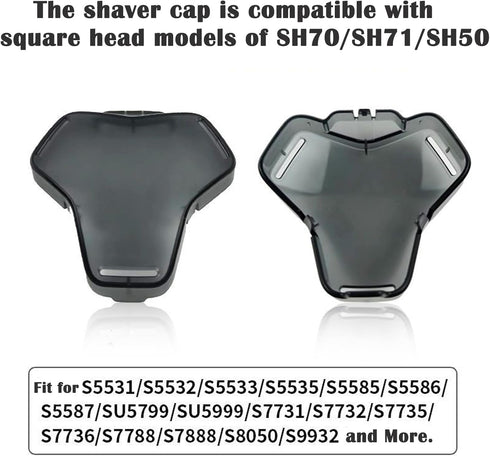Shaver Head Cover Cap Guard with Cleaning Brush for Series 7000 5000 S5531, S5532, S5533, S5579, S5588