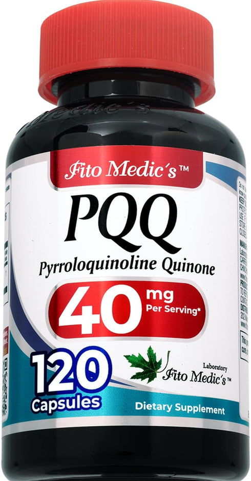 FITO MEDIC'S Lab pqq 120 Capsules, 40 mg, Ultra High Absorption Pyrroloquinoline Quinone Supplement