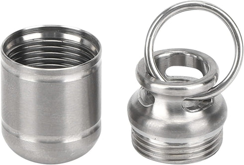 Portable Pill Case: Mini Titanium Alloy Waterproof Medicine Holder with Keychain for Outdoor Sports, Camping, Hiking,