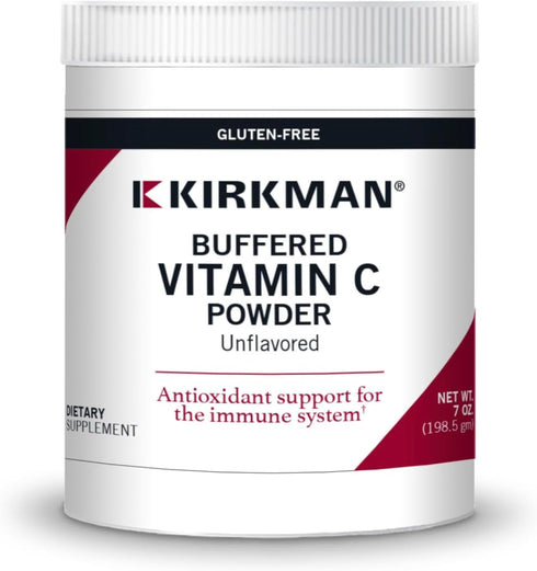 Kirkman Buffered Vitamin C Powder - 7 oz - Potent Antioxidant for Immune Health - Hypoallergenic