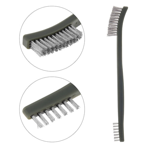 OriGlam Mini Wire Brush Set, Handy Steel/Nylon/Brass Brush for Cleaning Paint, Dirt, Welding Slag, Rust