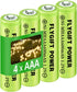 AAA Rechargeable Battery, 1.2v Ni-MH Solar Batteries, Low Self-Discharge for Solar Pathway Lights (600mAh - 4 Pack)