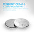 Tenergy CR1616 3V 20 Count Lithium Cell Batteries, for Keys, Handheld Game Console, Calulators, Accessories