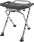 GardEasy Height Adjustable Folding Shower Chair Seat, Stainless Steel Small Shower Chair for