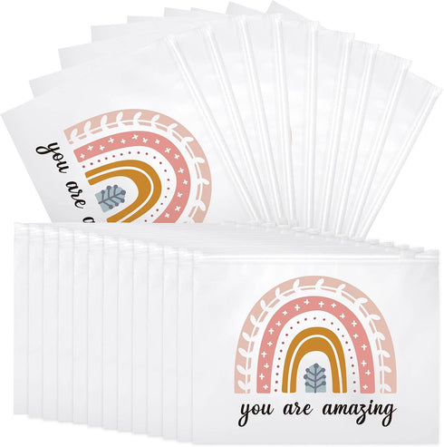 Reginary 50 Pcs Inspirational Gifts Bulk - Cosmetic Bag EVA You Are Braver Makeup Bag for Women