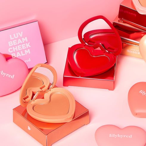 LUV BEAM Cheek Balm - Soft Color, Glowy Finish, Creamy Texture for Natural-Looking Flush (06.Peach)