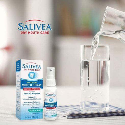 Extra Gentle Dry Mouth Spray, Soothing Mint with Natural Salivary Enzymes, 250 Pumps (2 Pack)