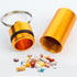 10 Pcs Portable Pill Case, Bantoye Waterproof Aluminum Pill Holders with Keychain for Outdoor Camping Traveling,