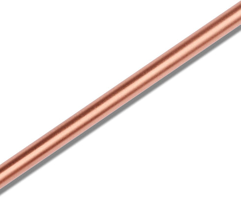 ZERRO Food Safe Solid Copper Straws Set of 4, 8.5 inch with Straight Cleaning Brush Included