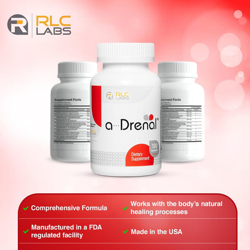 RLC a-Drenal, Adrenal Support for Stress Relief and Energy, 120 Capsules