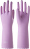 LANON Skin-Friendly Cleaning Gloves, Reusable Dishwashing Kitchen Gloves with Cotton Flocked Liner, Mauve Mist