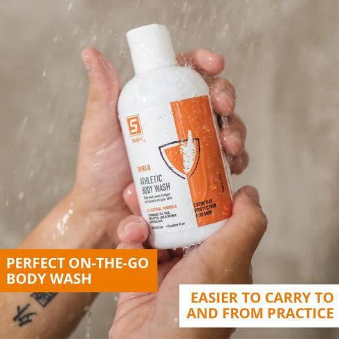 Shield Athlete's Body Wash, Sulfate Free, with Lemongrass, Tea Tree, Eucalyptus Oils, 8 Fl Oz