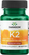 Swanson Natural Vitamin K2 (Menaquinone-7 from Natto) | 50 mcg | 30 Sgels