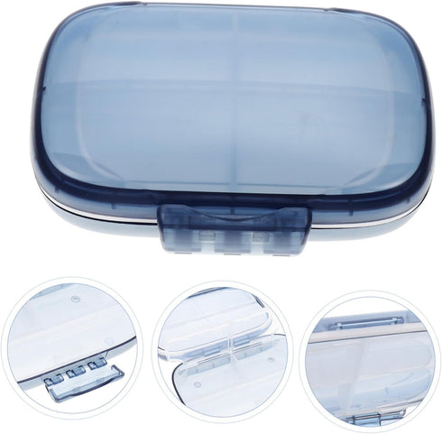 Portable Weekly Pill Organizer Large Capacity Travel Medicine Case Container for Tablets Vitamins Supplements Storage