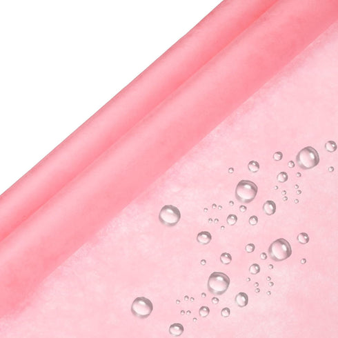 PATIKIL 22.8"x22.8" Pink Flower Wrapping Paper, 20 Sheets Non-Woven Waterproof Floral Bouquet Wrap with 1 Roll Ribbon