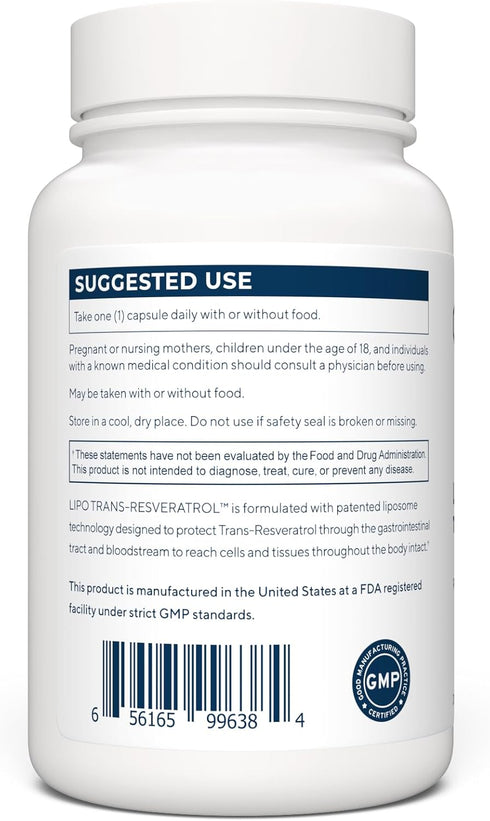 Renue By Science Resveratrol - 90 Capsules, High Strength Liposomal Resveratrol Supplement, 125mg Trans Resveratrol