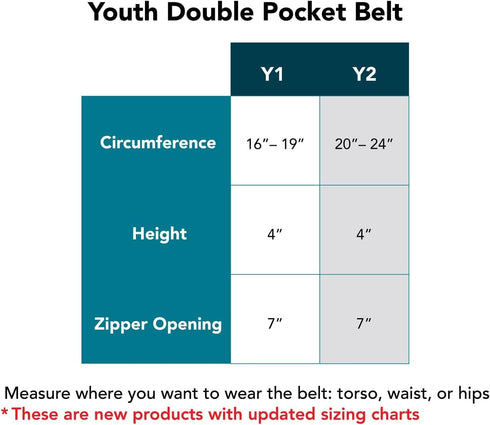 Beige Double Pocket Belt for T1D Insulin Pump, Glucose Monitor, Smartphone, Accessories, Epipen, Medical Devices (Size