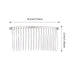 Lawie 20 Pack Silver Metal Side Hair Combs - 20 Teeth Wire Twist Clips for Wedding Bridal Veil, French Twist Updo