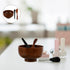 Wood Face Mask Mixing Bowl Set For Ladies Facial Skincare Clay Mixing DIY Vintage Facemask Bowl Kit with Mask Spoon Spatula Brush