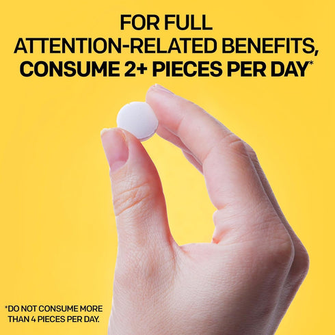 NATURAL STACKS Focus Bites for Productivity & Cognition | Clinically Tested Paraxanthine Supplement | 30 Melon Mint