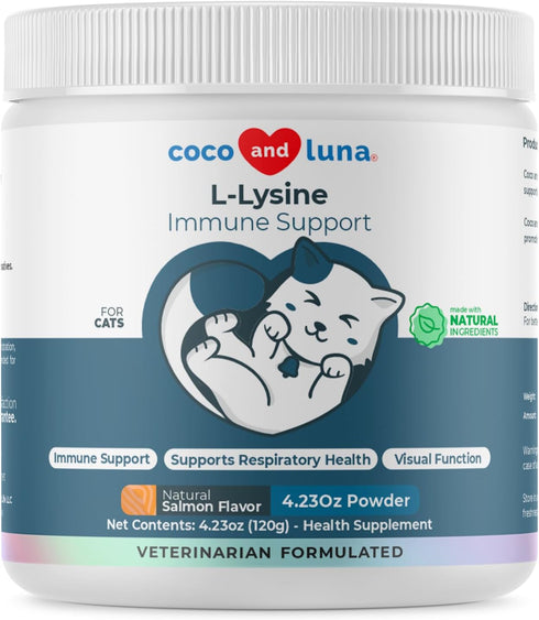 L-Lysine Powder for Cats 900mg – Immune & Respiratory Support