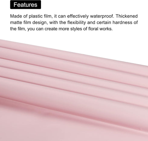 MECCANIXITY 10 Pcs Double Sided Color Flower Wrapping Paper Purple 22.8"x22.8" Waterproof for Florist Bouquet Supplies