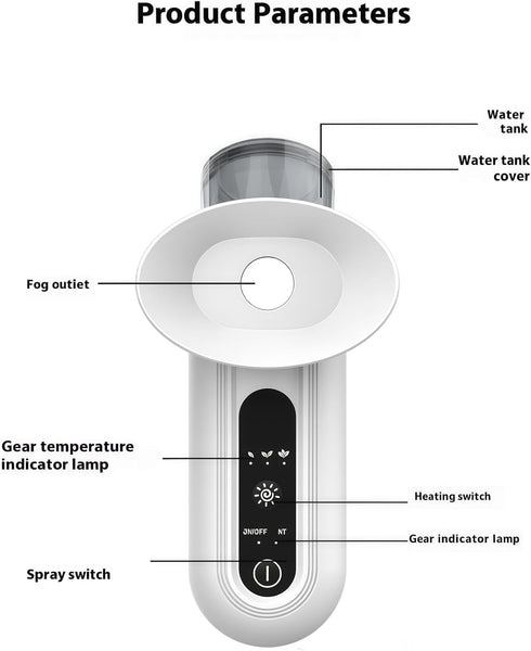 WIKINK Portable Eye Steamer, Eye Steam Sprayer, Portable Eye Steam Sprayer, Rechargeable Nano Eye Mist Steam Sprayer