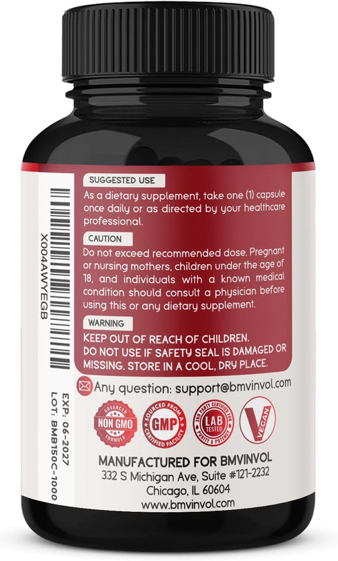 150 Capsules Berberine Supplement with Ceylon Cinnamon, Turmeric, Milk Thistle, Artichoke, and Black Pepper