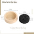 Wood & Lava Rock Essential Oil Diffuser, Black Lava Rock Stone Diffuser, Rock Diffuser with Natural Wood Base, Stone
