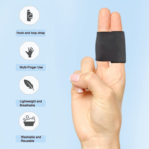 Finger Splint Wraps, Reusable Finger Buddy Tape, Adjustable Finger Brace for Trigger Finger, Arthritis Pain Relief