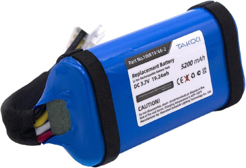 jblFLip 5 Battery Replacement for jblFLIP5WHTAM Link Portable,fits Part no JBL ID1060-B,1INR19/66-2, ID1060-A,33LIR200120(5200mAh)