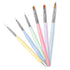 TEOYALL Nail Art Brushes, Nail Design Painting Brushes, Builder Gel Brush, Nail Dotting Tools, Fine Liner Brushes