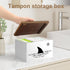MROUEN Tampon Holder for Bathroom,White Feminine Product Organizer,Girl Stuff Box for Bathroom,Pad and Tampon Organizer