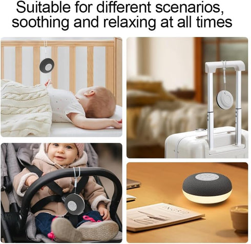 yewei 39 YEVIK Portable Sound Machine for Baby Sleep & Travel, Soothing Sounds with Night Light, USB-C Rechargeable