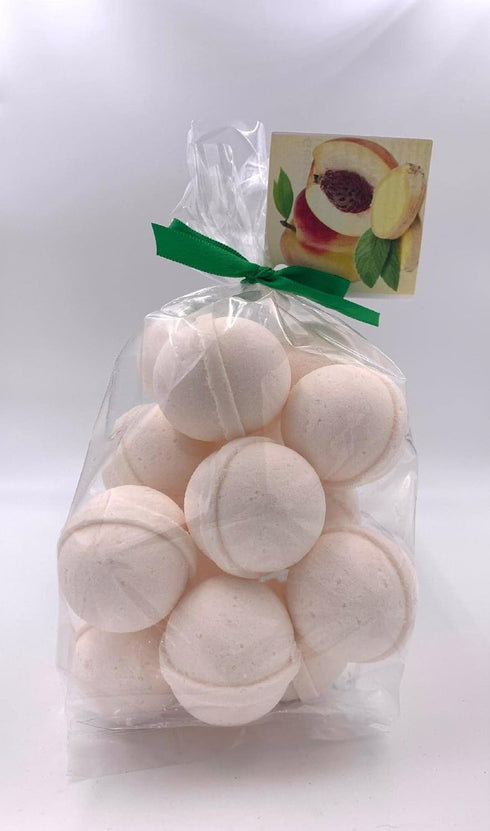 SpaPure GEORGIA PEACH Bath Bomb, 14 Bath Fizzies with Shea Butter, Ultra Moisturizing (12 Oz)