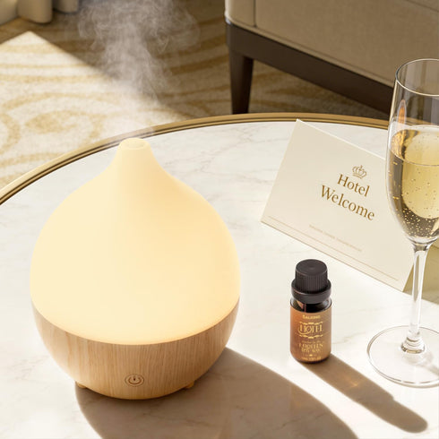 Set, 100ml SALKING Essential Oil Diffuser with Luxury Hotel Fragrance Oil Small Ultrasonic Aromatherapy Diffuser, Auto