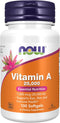 NOW Supplements Vitamin A (Fish Liver Oil) 25,000 IU, Essential Nutrition, 100 Softgels